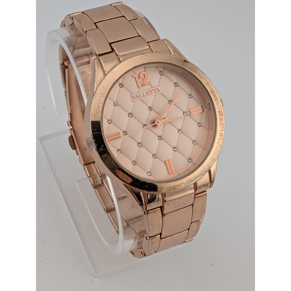 Valletta Watch Women 35mm Case Rose Gold‎ 7.25" Band- New Battery